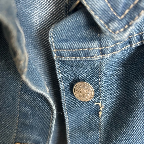 Bebe Girls 7-8 crop denim coat new condition- did not fit - Picture 9 of 11